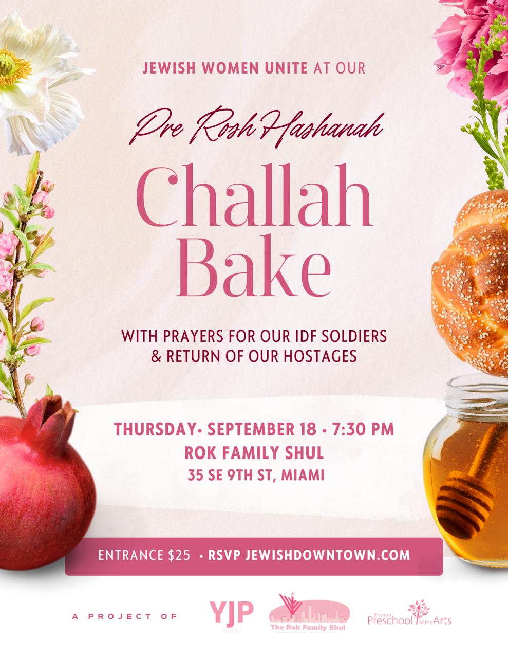 YJP Ladies Night Out: Pre-Rosh Hashanah Challah Bake