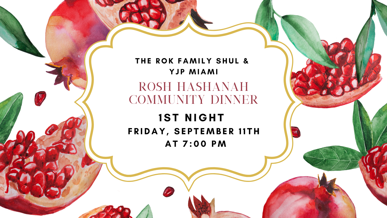 Rosh Hashanah Community Dinner 1st Night
