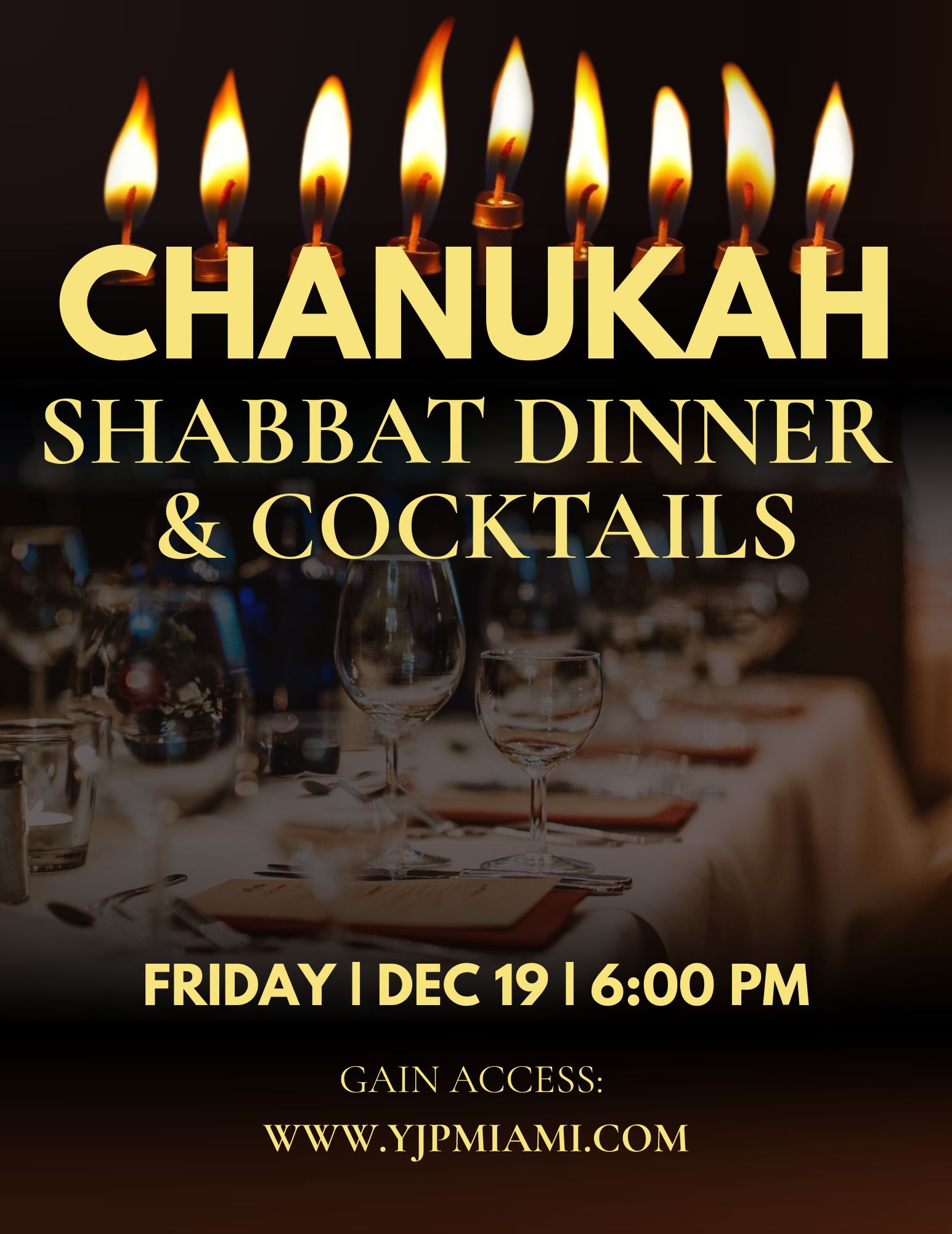 Shabbat Chanukah! Dinner & Cocktails