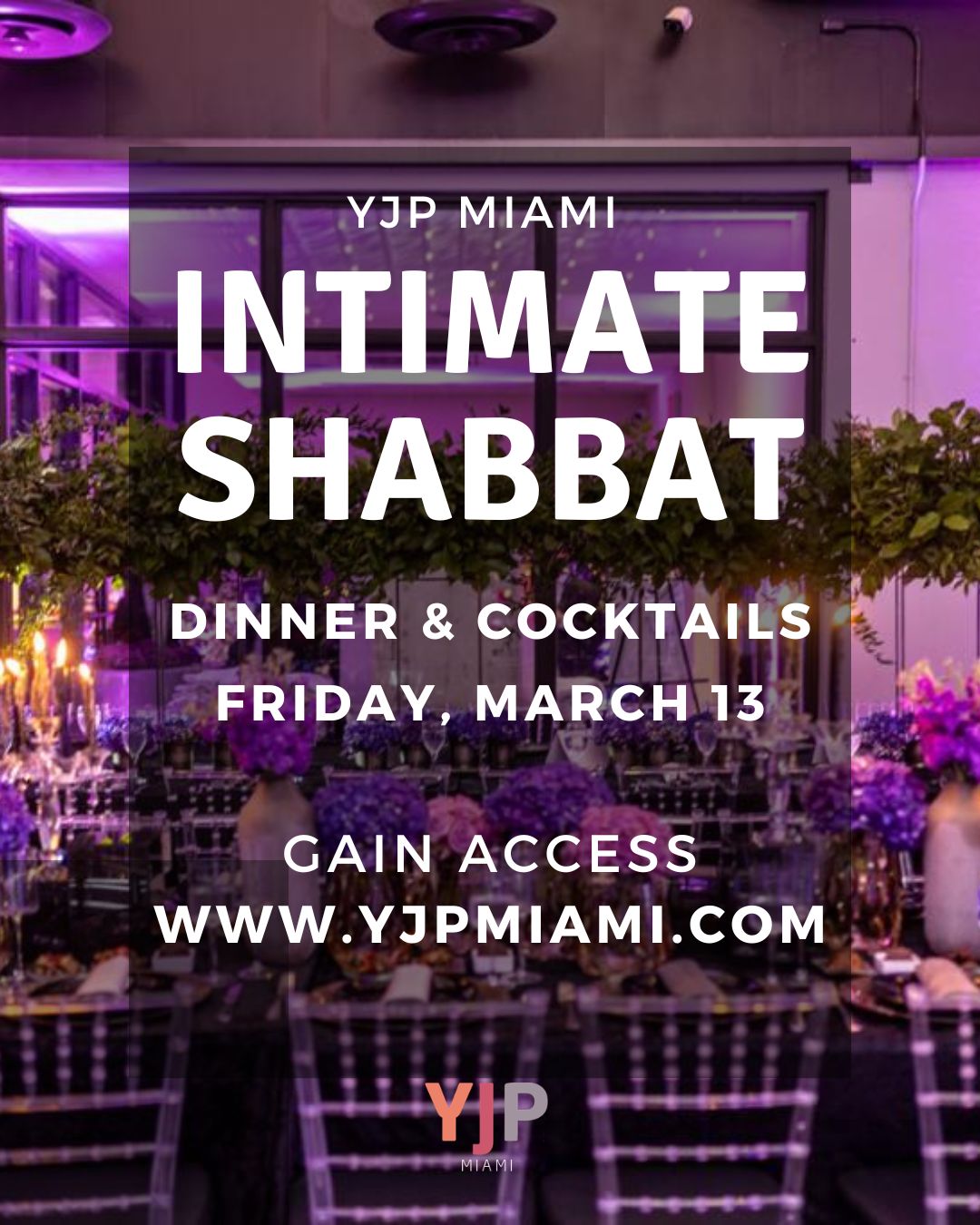 Intimate Shabbat Dinner & Cocktails