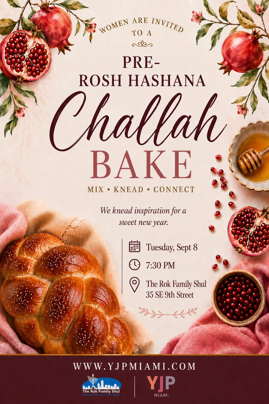 YJP Ladies Night Out: Pre-Rosh Hashanah Challah Bake
