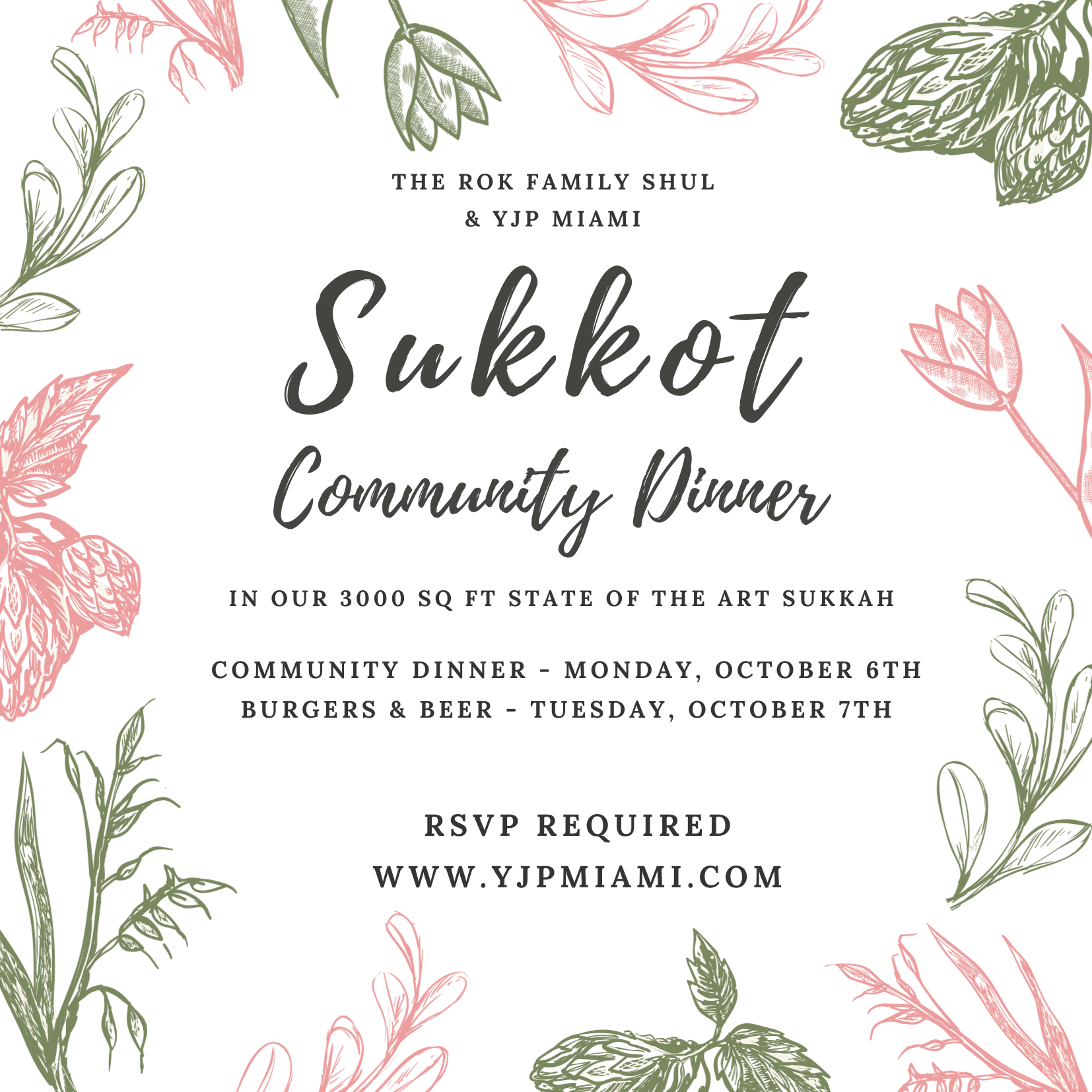 Sukkot Community Dinner