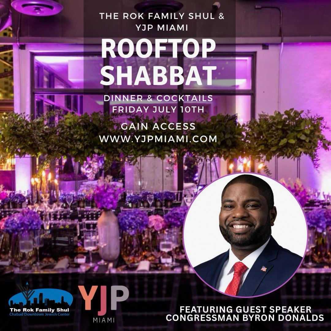 YJP Miami Rooftop Shabbat Dinner With Congressman Byron Donald