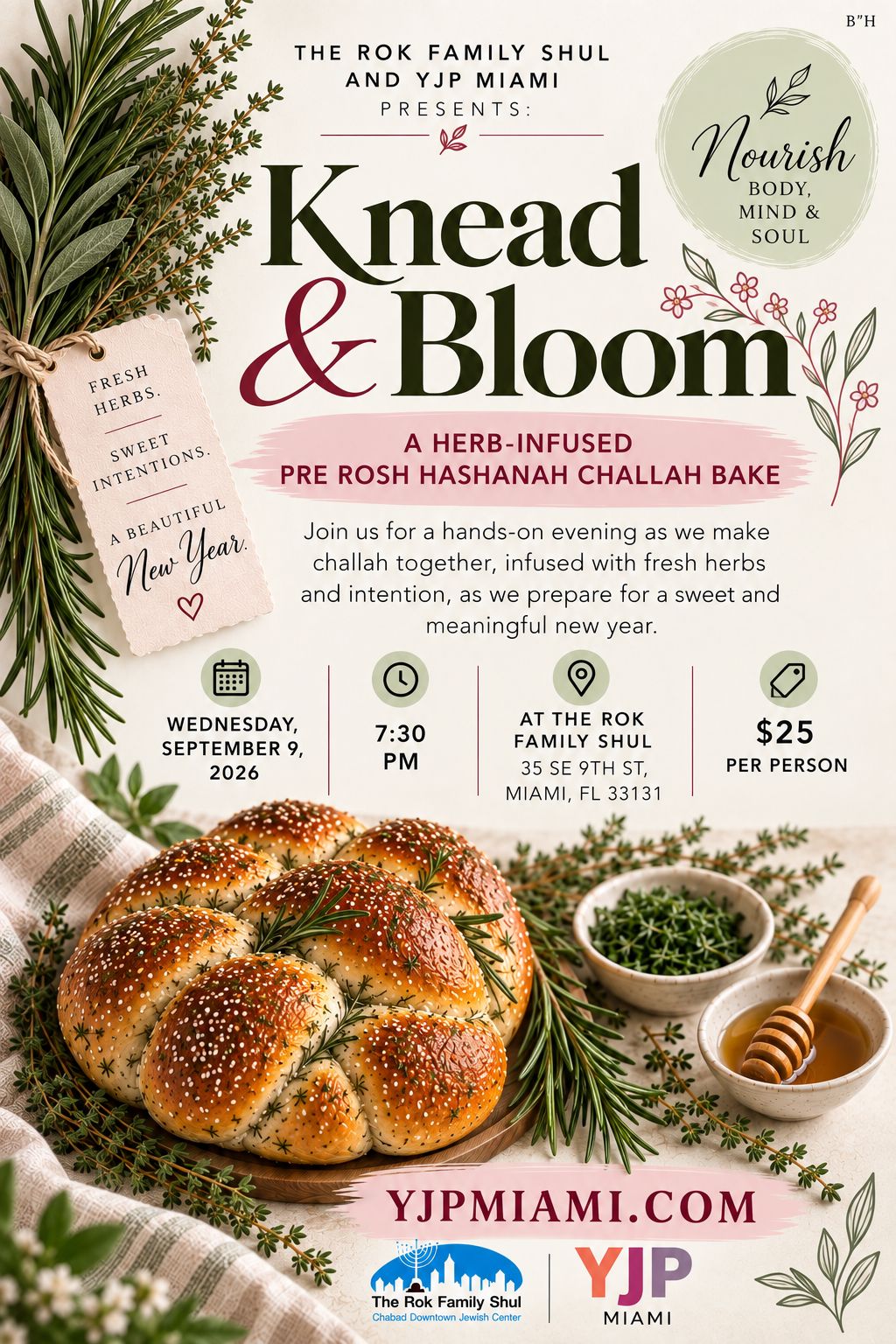YJP Ladies Night Out: Pre-Rosh Hashanah Challah Bake
