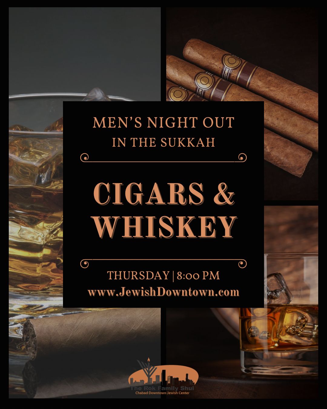 Cigars & Whiskey in the Sukkah - Mens Night Out